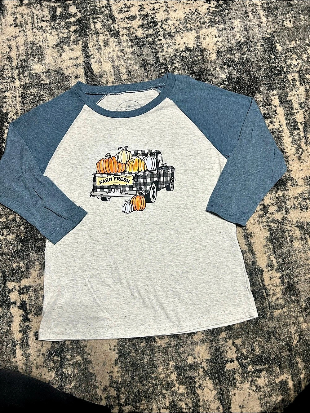 Jane marie Pumpkin Truck Long Sleeve Tee Size Medium